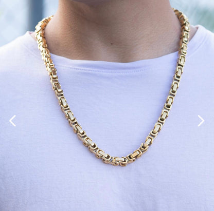 CADENA RUSTICA ORO LAMINADO 18 KILATES