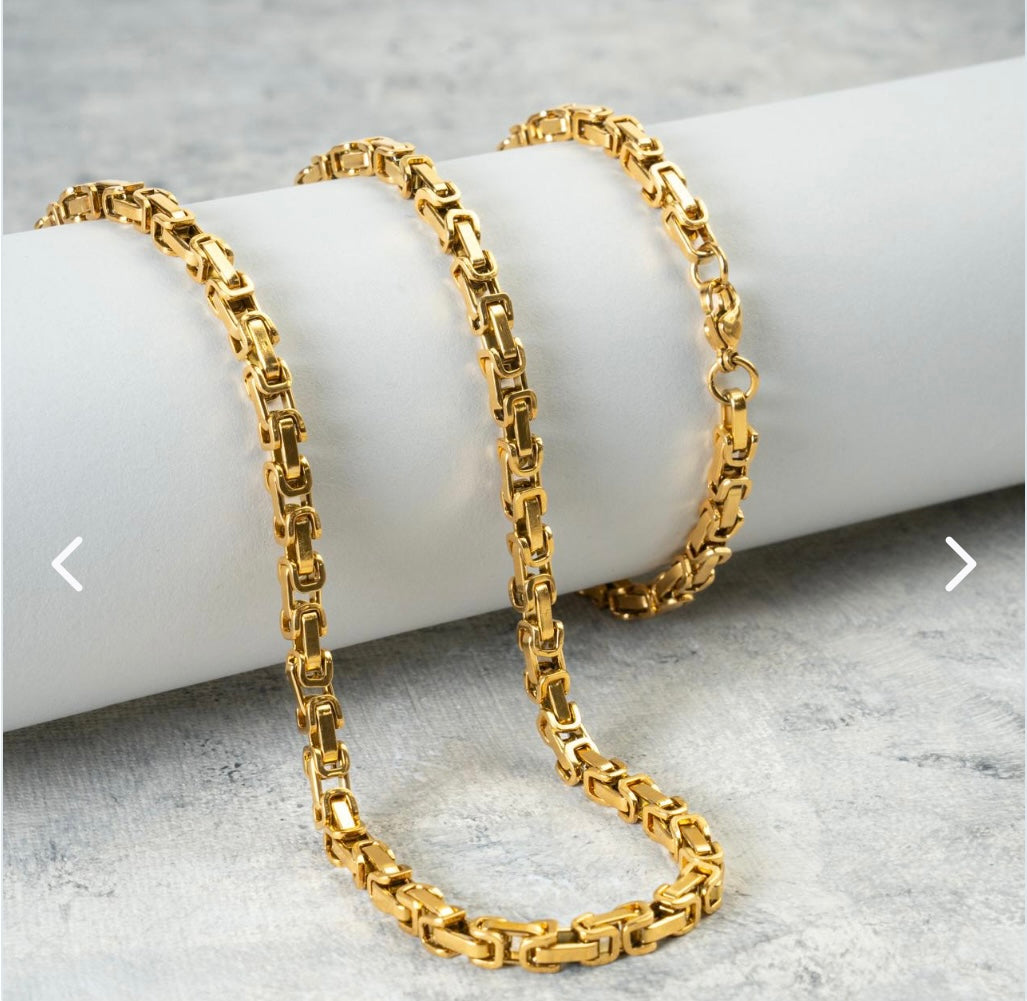 CADENA RUSTICA ORO LAMINADO 18 KILATES