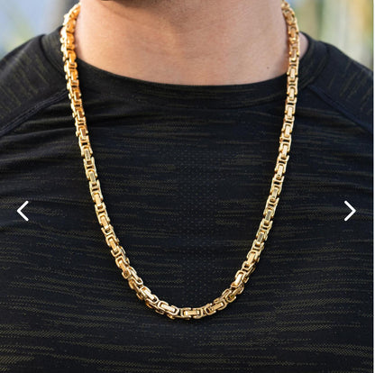 CADENA RUSTICA ORO LAMINADO 18 KILATES